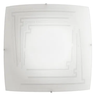 I-CONCEPT/PL40 - Plafoniera Lampada Moderna Quadrata Vetro Decoro Glitterato Soffito Parete E27