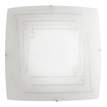 I-CONCEPT / PL50 - Plafonnier carré en verre avec décoration scintillante Lampe d'intérieur moderne E27