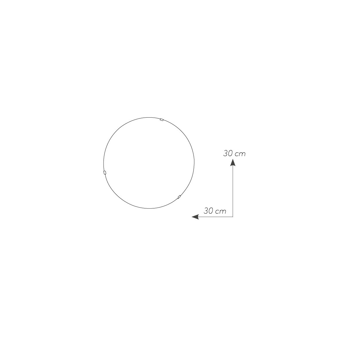 Plafonnier rond en verre Seventy 30cm en verre blanc avec...