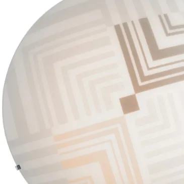 Diffuseur en verre blanc avec décoration marron gris Ligne Seventy FanEurope