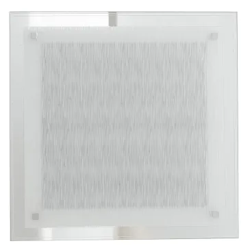 I-JOYCE/PL35 - Plafoniera Quadrata Vetro Decoro Linee Moderna Soffitto Parete Led 18 watt Luce Naturale