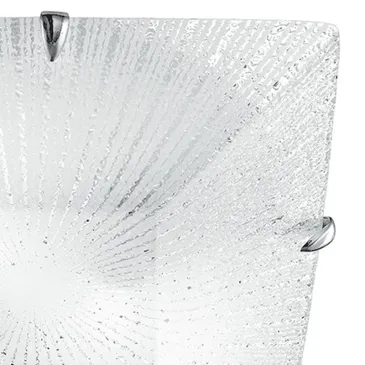 Diffusore in Vetro Diamantato con Decoro a Raggi Plafoniera Iside Fan Europe