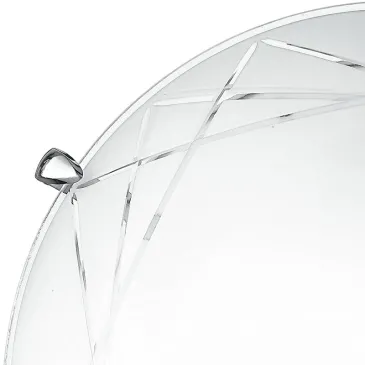 Diffusore in Vetro Satinato con Decoro Geometrico Trasparente Inciso Plafoniera Paradise 30 cm