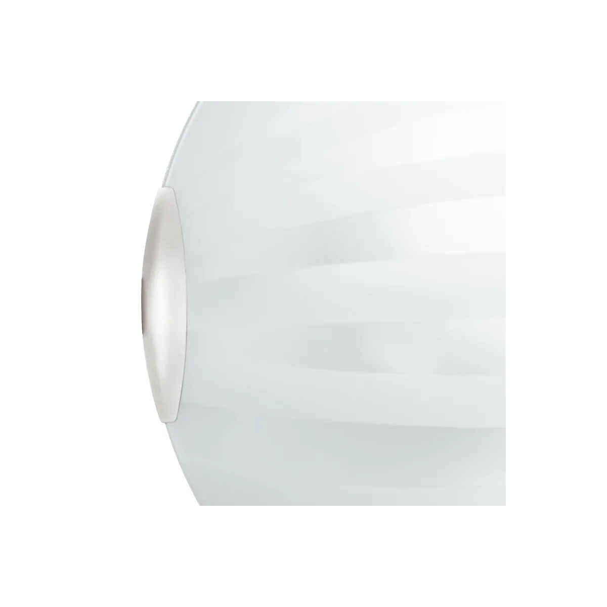 Diffusore in Vetro Bianco con Decoro a Fasce Satinate Linea Kuna FanEurope