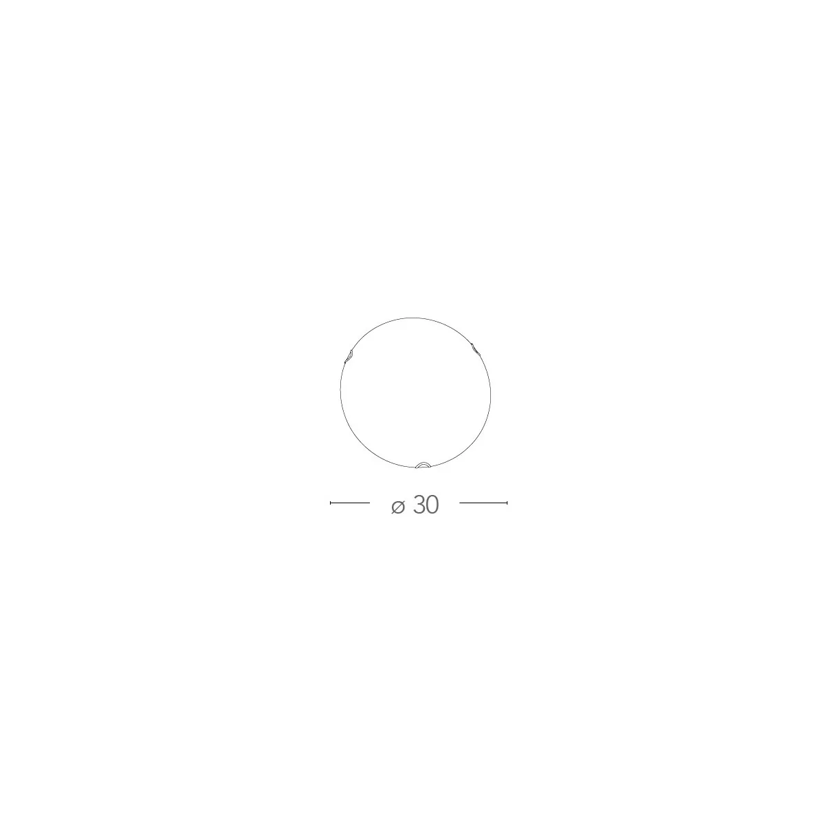 Plafonnier Hublot Rond 30 cm en Verre Blanc FanEurope
