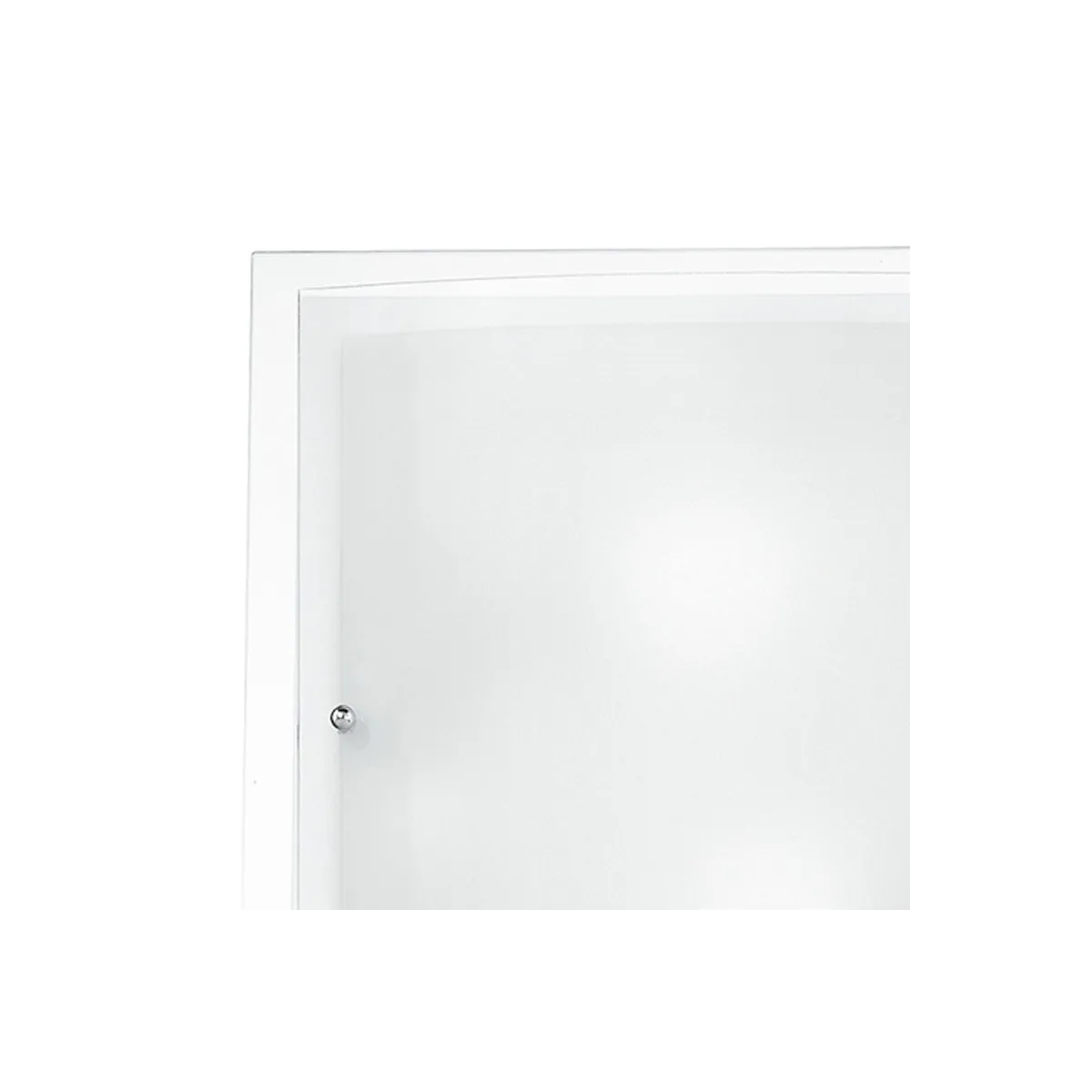Doppio Diffusore con Vetro Curvo Bianco Opaco e Vetro Trasparente Plafoniera 40x40 FanEurope