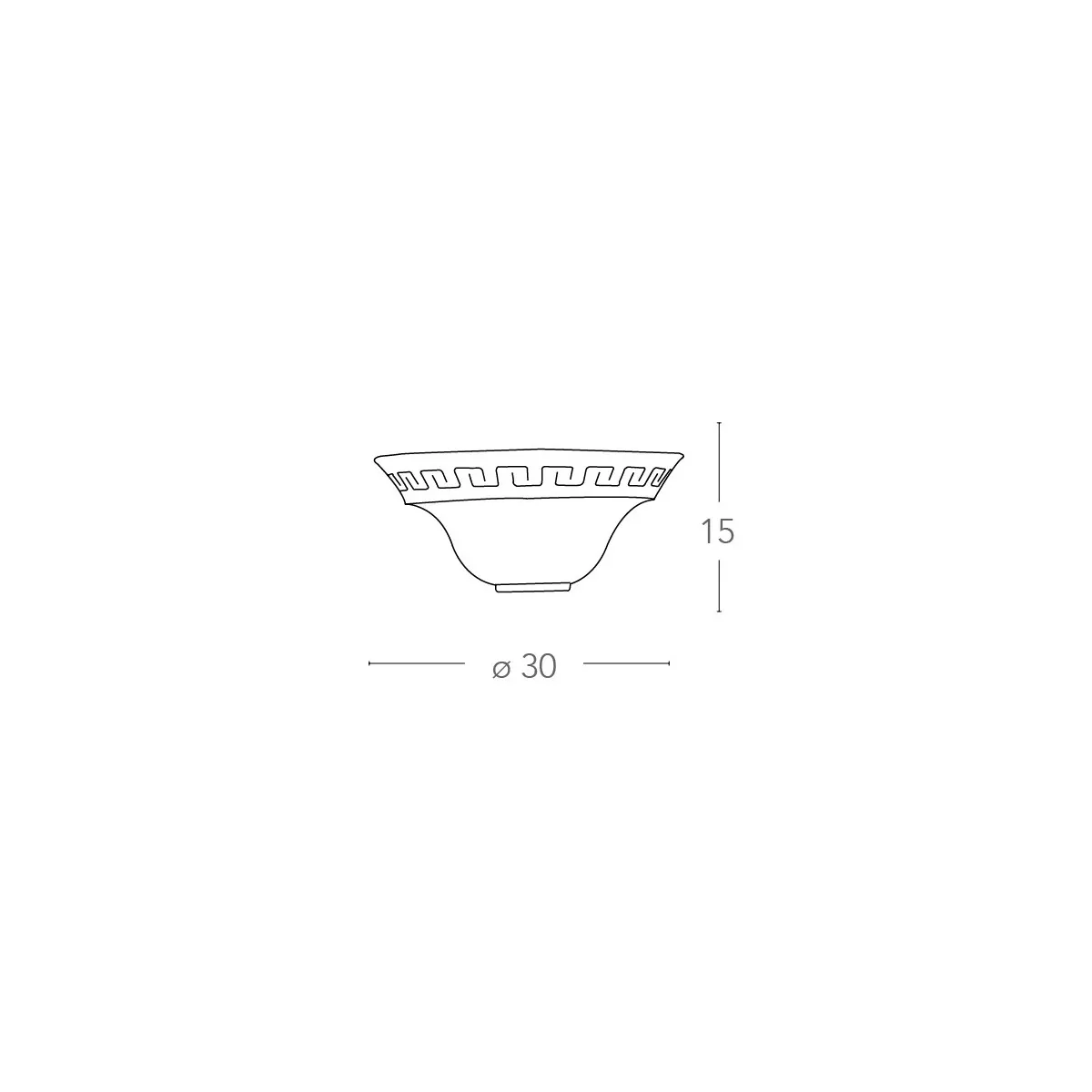 01/01212 - Applique Classica Greca Vetro Marmo Ambra Lampada da Parete E27