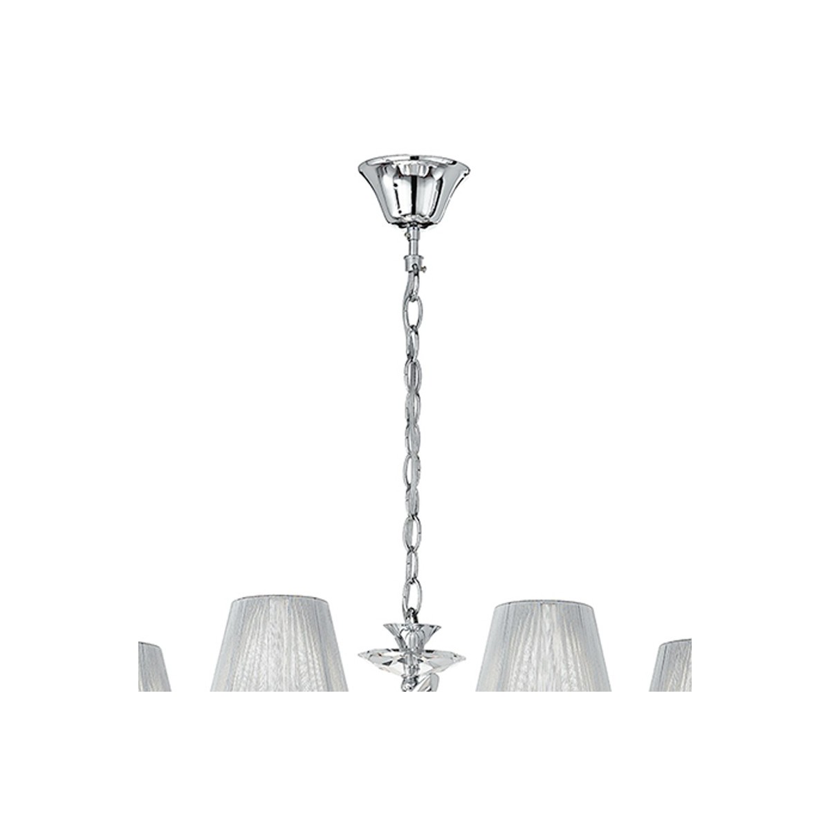 Metal Chain Suspension Orchestra Line 8 lumières Fan Europe