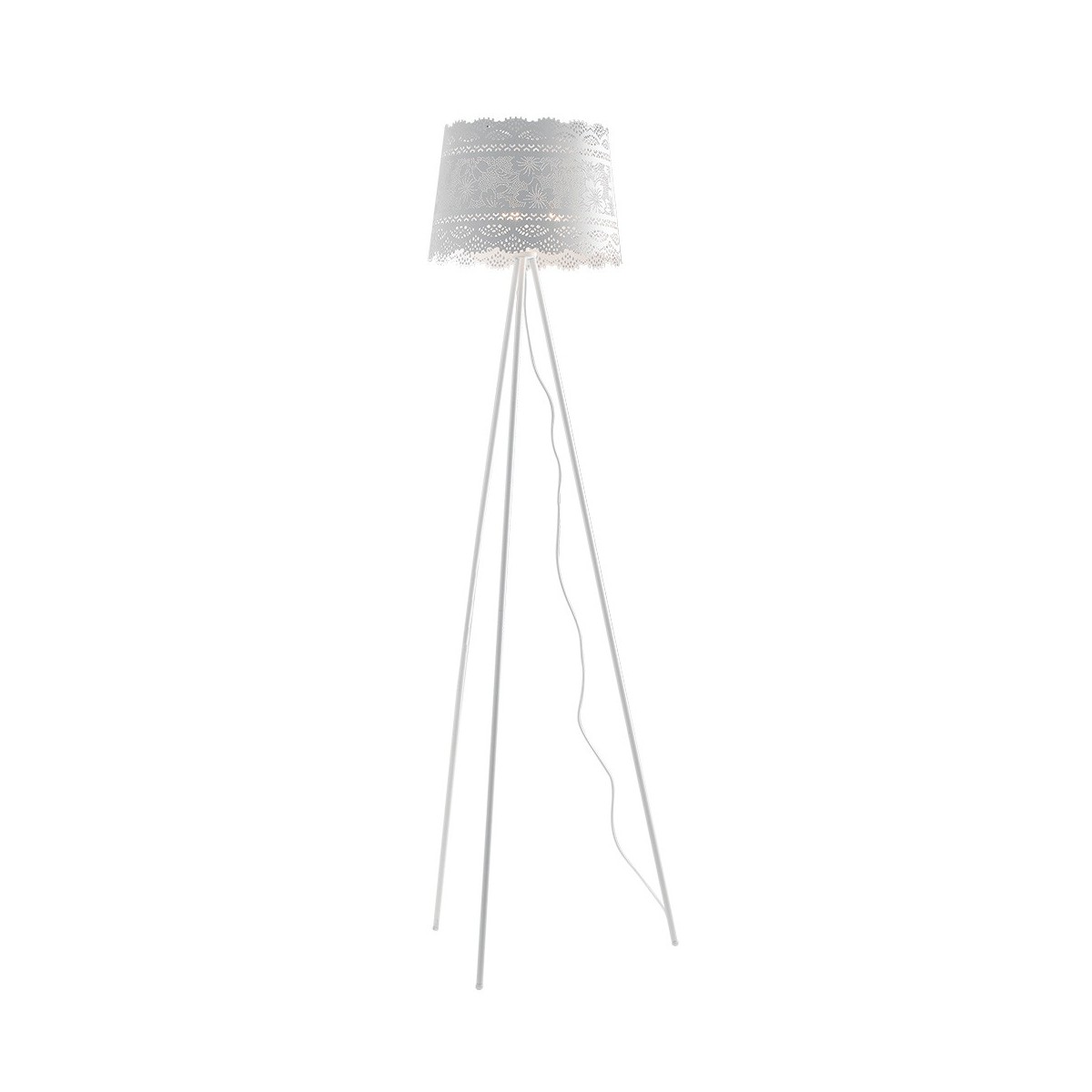 I-CLUNY-PT40 - Lampadaire Trépied Abat-jour Blanc Mat...
