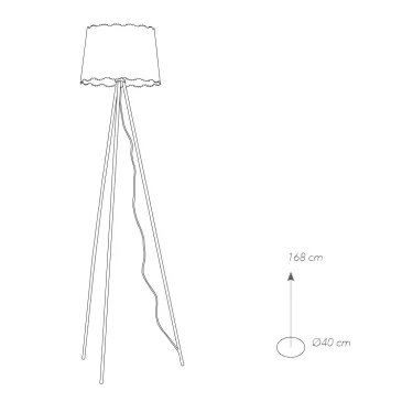 Stehlampe Tripod Mattweiß...