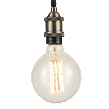 Ampoules chaudes avec suspension vintage en aluminium