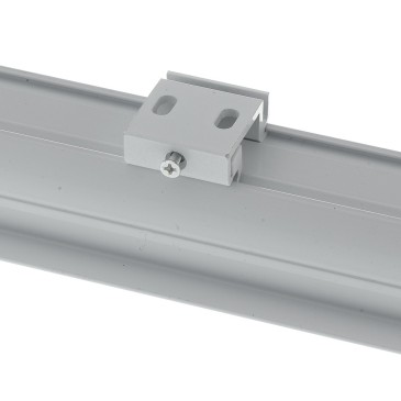 Kit 2 embases de raccordement au plafond blanches pour rail triphasé blanc