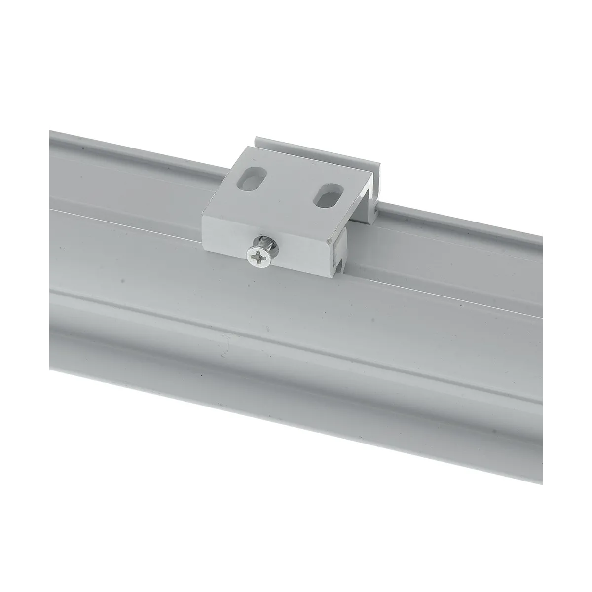 Kit 2 embases de raccordement au plafond blanches pour rail triphasé blanc