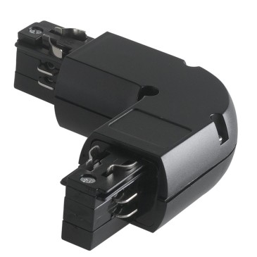 LED-TRACK-L BLACK - Connecteur en forme de L noir pour rails de guidage