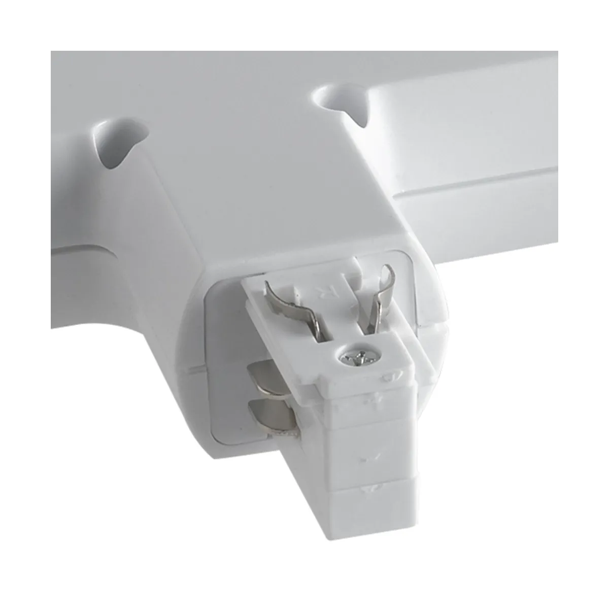 Weißer T-förmiger Führungsschienenverbinder