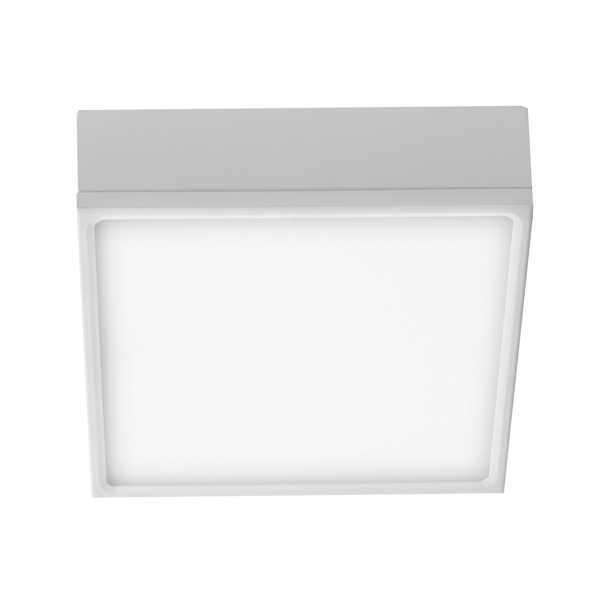 Plafonnier en aluminium blanc de relief carré en placoplâtre encastré lumière naturelle de 22 watts