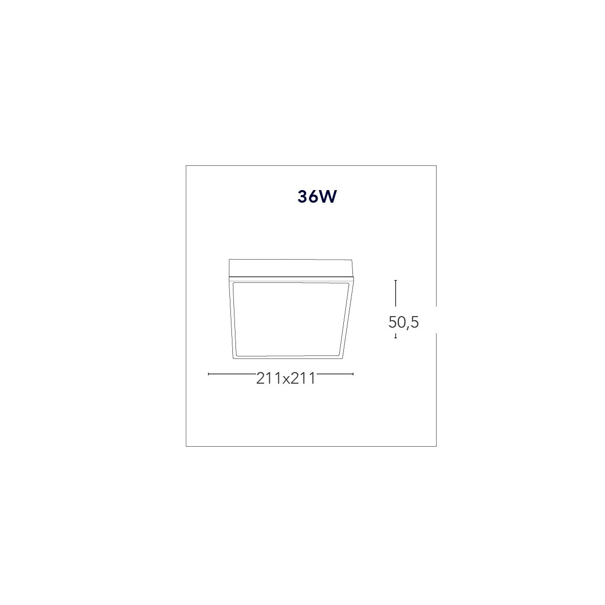 Plafoniera Moderna Quadrata Bianca LED | Mondialshop