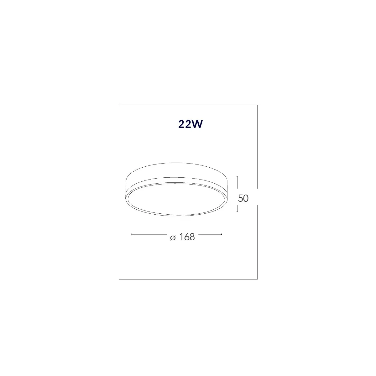 Plafoniera Tonda Bianca Alluminio Soffitto Ribassato Led 22 watt Luce Naturale