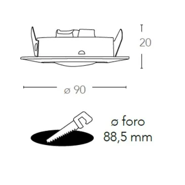 Spot encastré à DEL en...