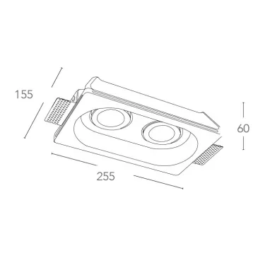 Faretto a Scomparsa Morgana in Gesso Verniciabile con 2 luci Orientabili FanEurope