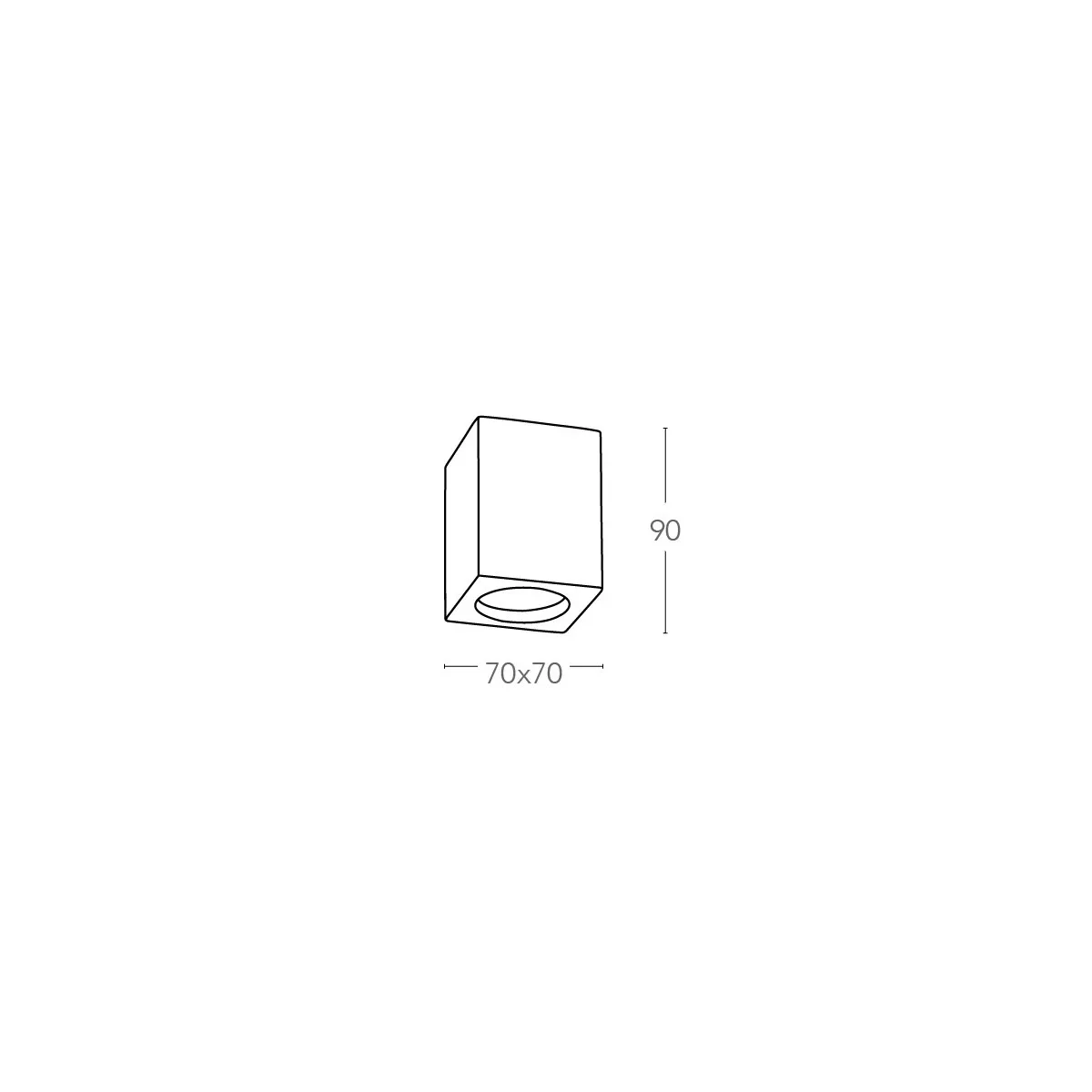 Faretto in Gesso Verniciabile Cubico o Rotondo | Mondialshop