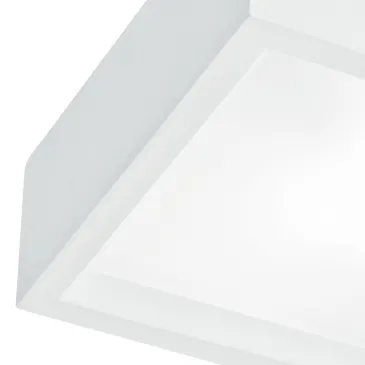 Struttura Quadrata in Gesso Verniciabile e Diffusore in Vetro Linea Gabriel