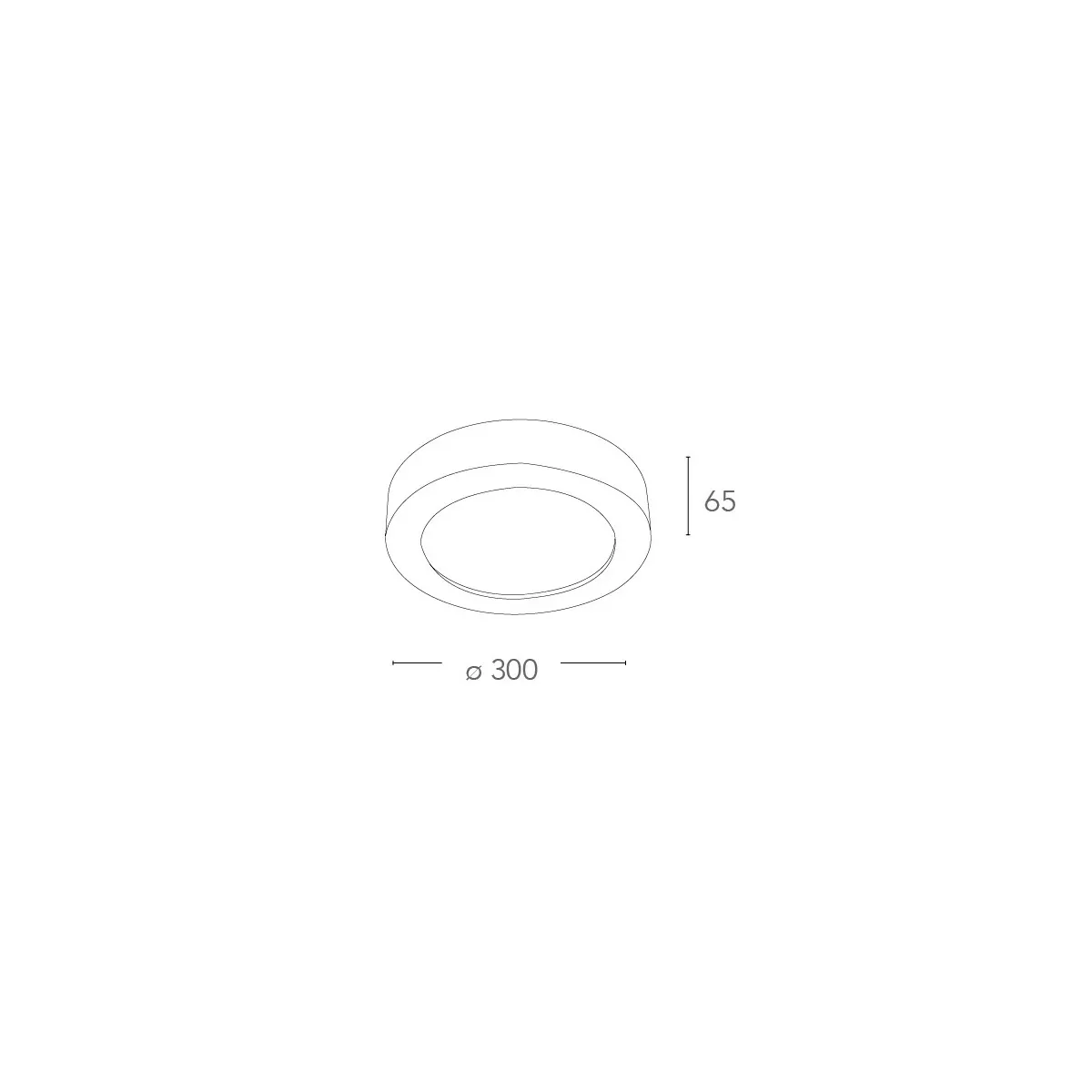 Plafoniera Gabriel Tonda 30 cm in Gesso Verniciabile con...