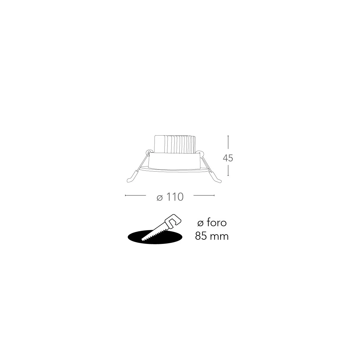 Faretto a Incasso Rainbow Tondo 11 cm in Alluminio 6 luci...