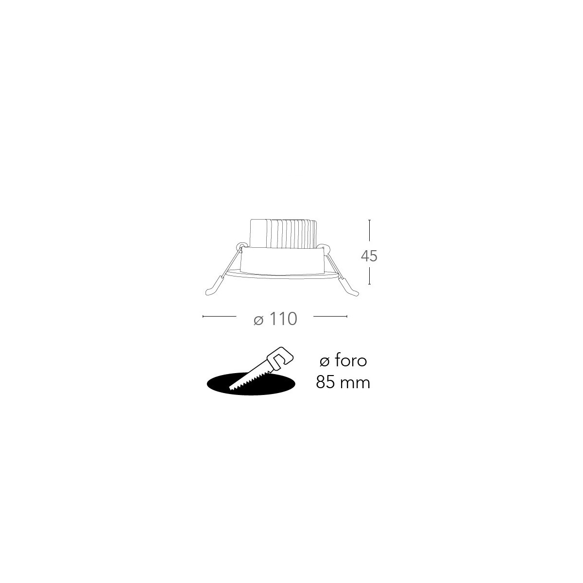 Faretto a Incasso Rainbow Tondo 11 cm in Alluminio 6 luci...