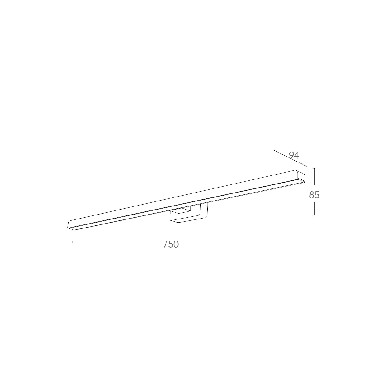 Miroir Applique Led Blanc A 4000kelvin 17 watt