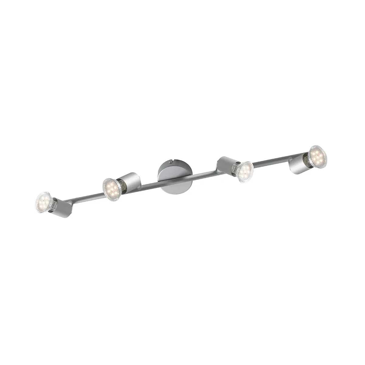 faretto spot quadruplo a LED orientabile color cromo per...
