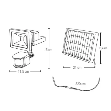 Proiettore LED Solare con Sensore Movimento | Mondialshop