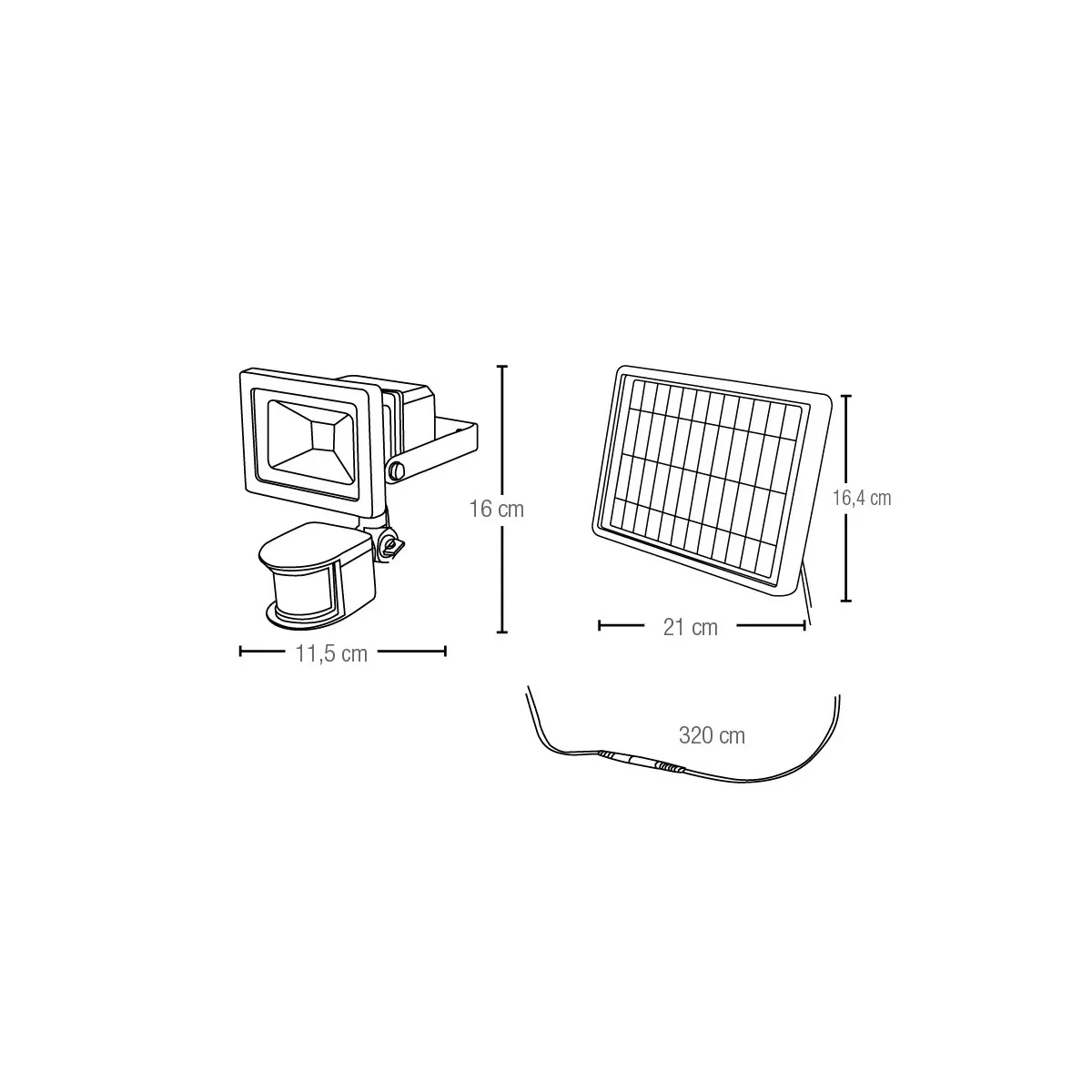 Proiettore LED Solare con Sensore Movimento | Mondialshop