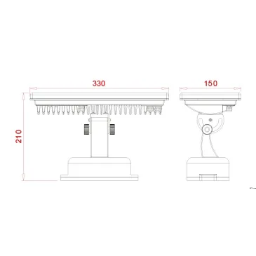 Projecteur LED Kelvin 36 watts chromé