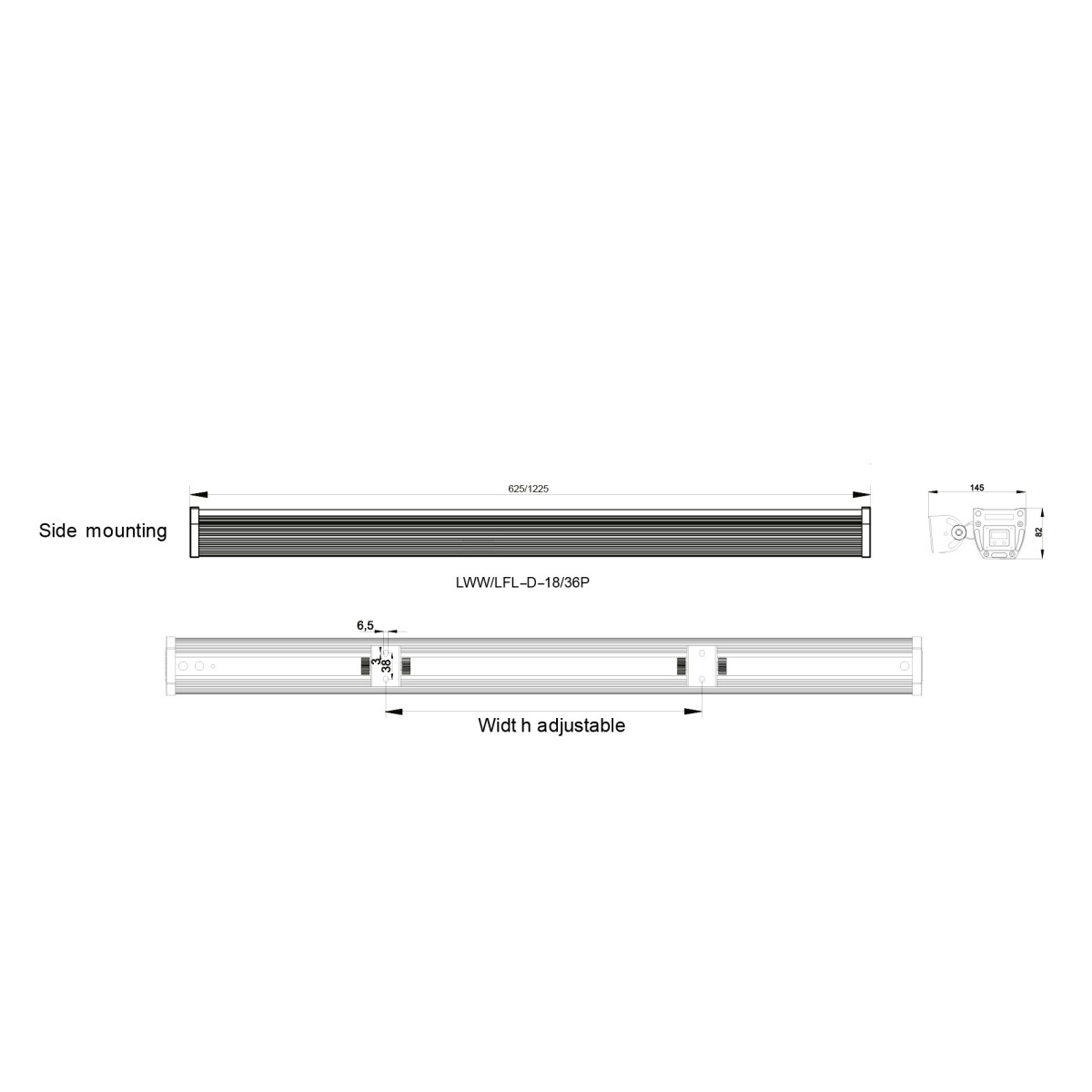 Projecteur LED Kelvin 36 watts chromé
