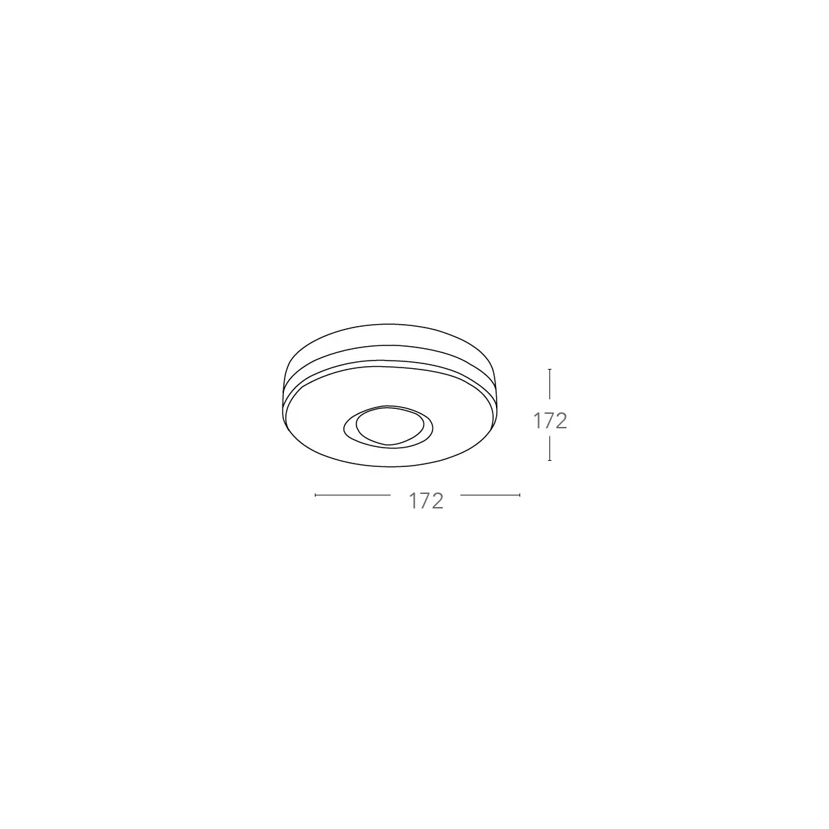 Capteur de mouvement rond 17,2 cm blanc avec rayon de 360 ° Distance maximale 5 m et ventilateur 1600 watts Europe