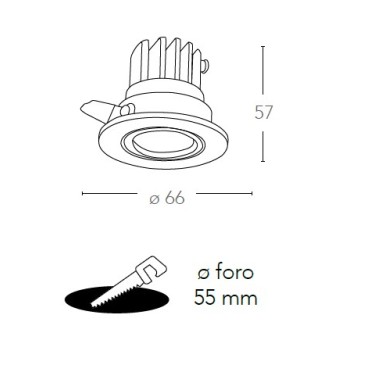 Spot encastré rond à LED...