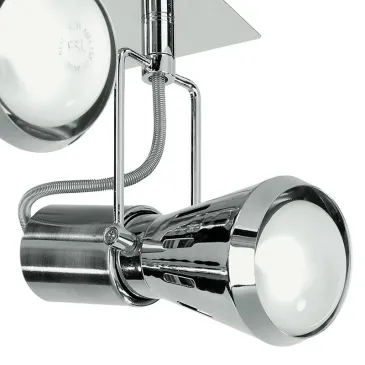 SPOT-CADILLAC-PL4 - Plafoniera squadrata a quattro luci dal colore cromato 40 watt E14