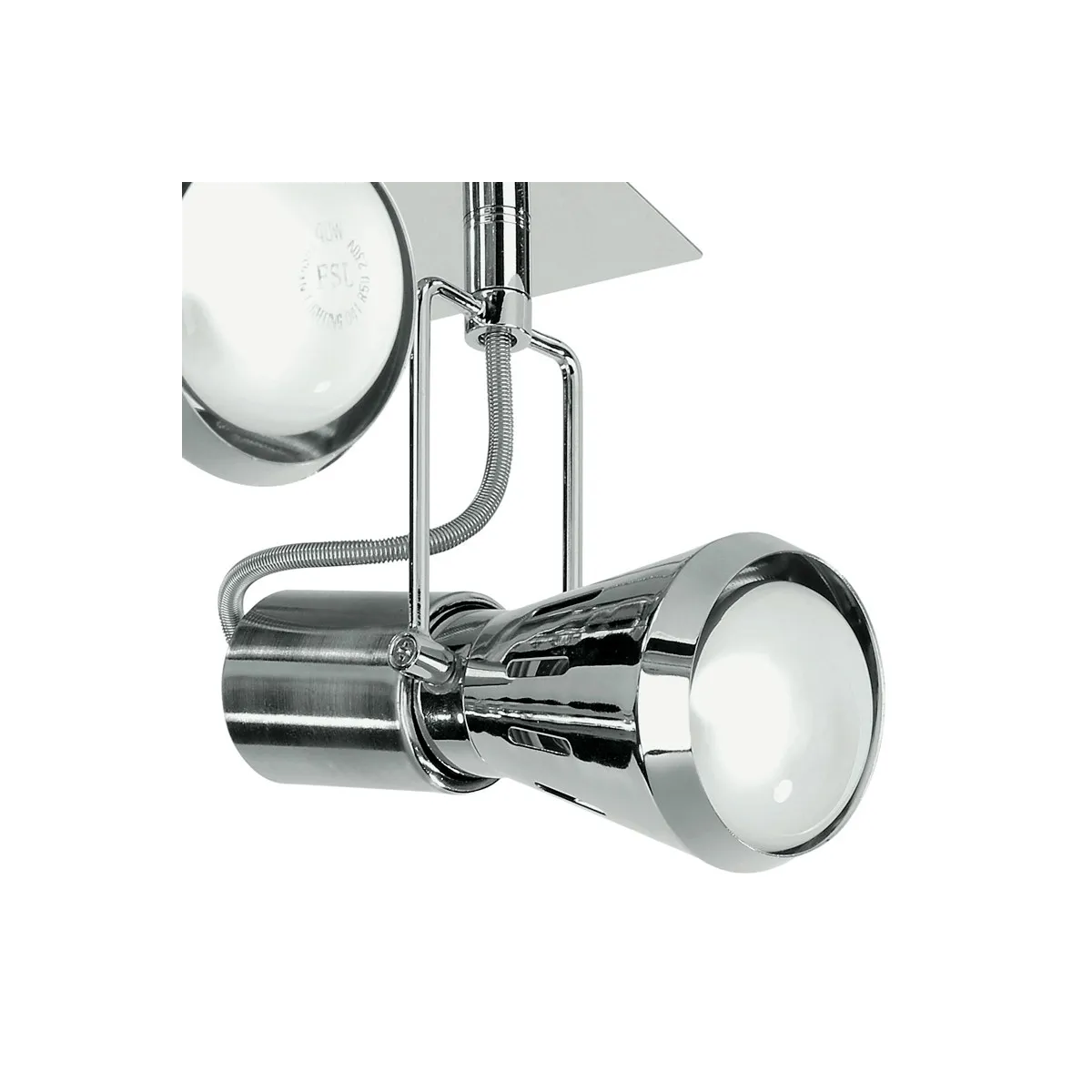 SPOT-CADILLAC-PL4 - Plafoniera squadrata a quattro luci dal colore cromato 40 watt E14