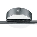 Plafoniera cromata a due luci led dalla forma semplice 10 watt 4000 kelvin