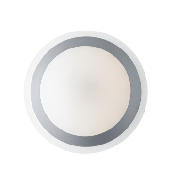Plafoniera diffusore Pc Anello Silver Lampada da bagno Led 12 watt Luce Naturale
