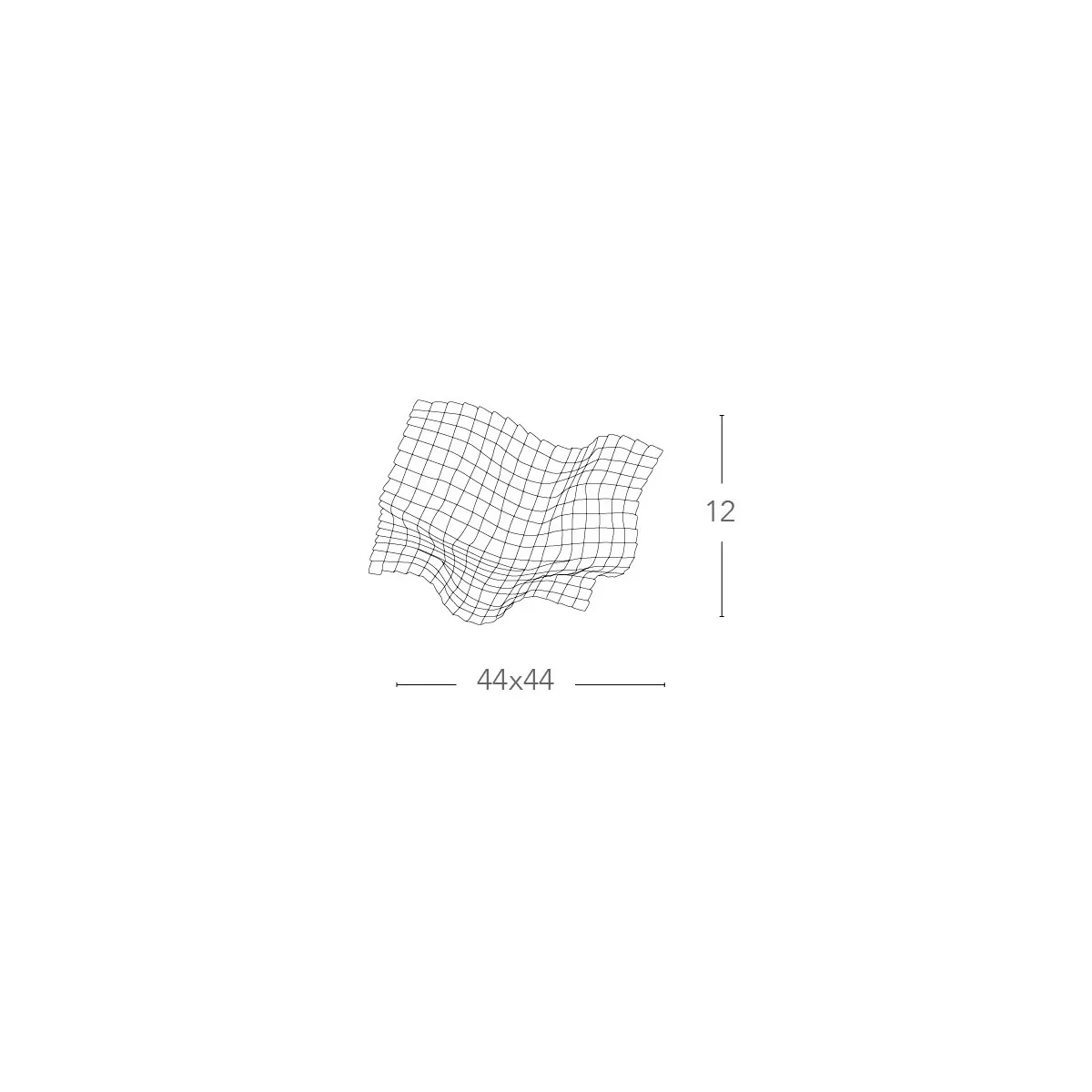 Plafoniera Rumba a Rombo 44x44 cm in Metallo con...