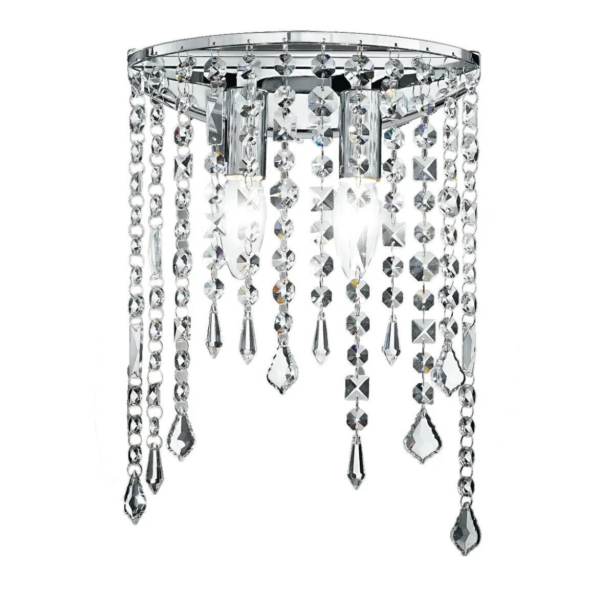 I-BREEZE / AP2 - Élégante applique murale pendentifs K9 cristaux métal applique murale classique E14