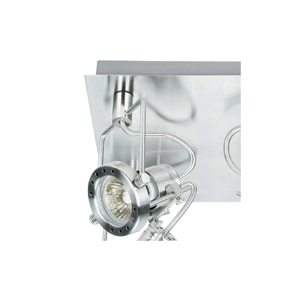 SPOT-TECHNO-PL4 - Plafoniera cromata dalla forma quadrata...
