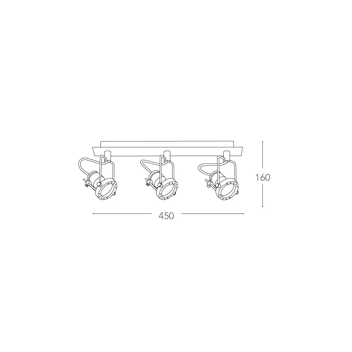 SPOT-TECHNO-3 - Applique originale a tre luci dal colore...