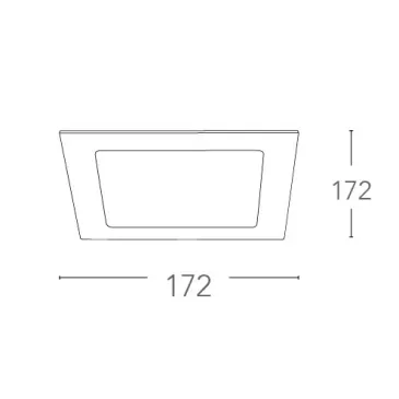 Faretto a Incasso Flap Quadrato 17,2x17,2 cm in Alluminio Bianco Opaco Led 12 watt 4000 kelvin FanEurope