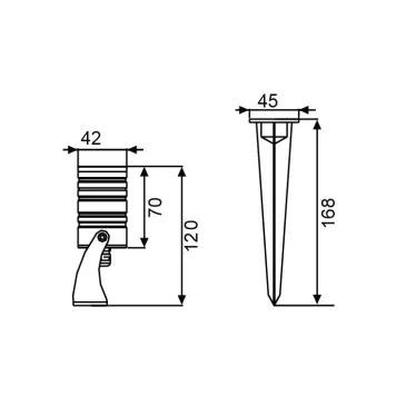 LED-IRIDE-3P-BCO Proiettore Cromo Led  6000kelvin 3 watt