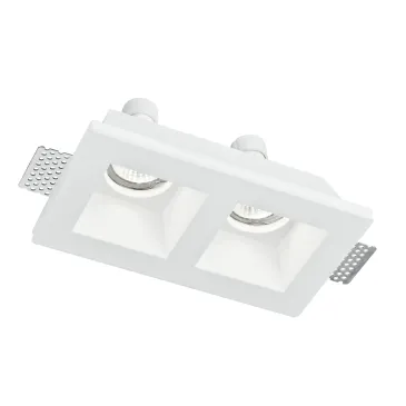 INC-GHOST-Q2 - Faretto Due Luci Scomparsa Gesso Verniciagile Incasso Cartongesso GU10