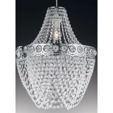 I-BOLERO / S40 - Lustre Suspendu Pendentifs Acryliques Métal Classique Intérieur E27