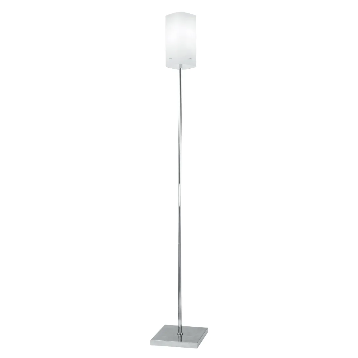 I-SQUARE/PT - Piantana Metallo paralume Vetro Bianco Lampada da Terra Moderna E27
